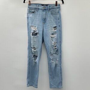 Hollister Ultra High-Rise Distressed Mom Jeans Size 26